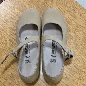 Birkenstock Women's Tan Mary Jane Flats with Ankle Strap
